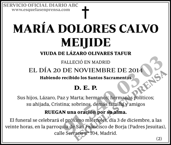 María Dolores Calvo Meijide